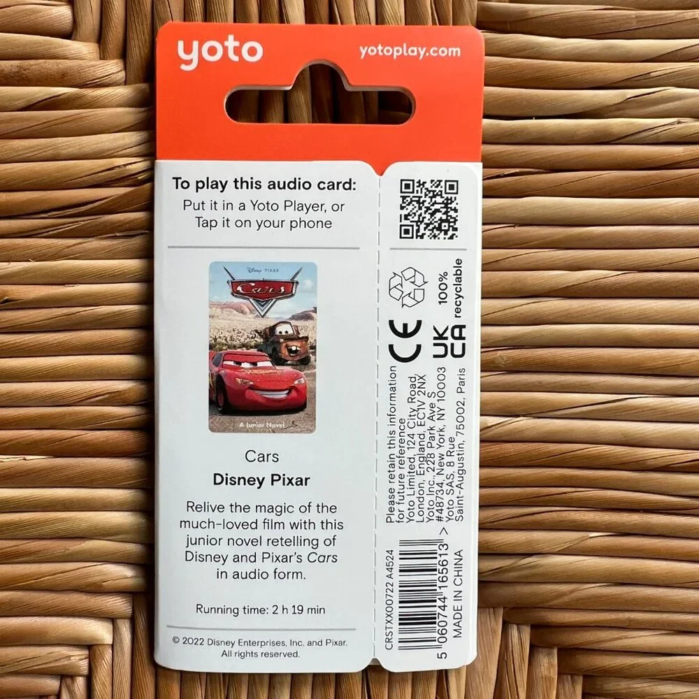 Cars Disney Pixar Yoto Card